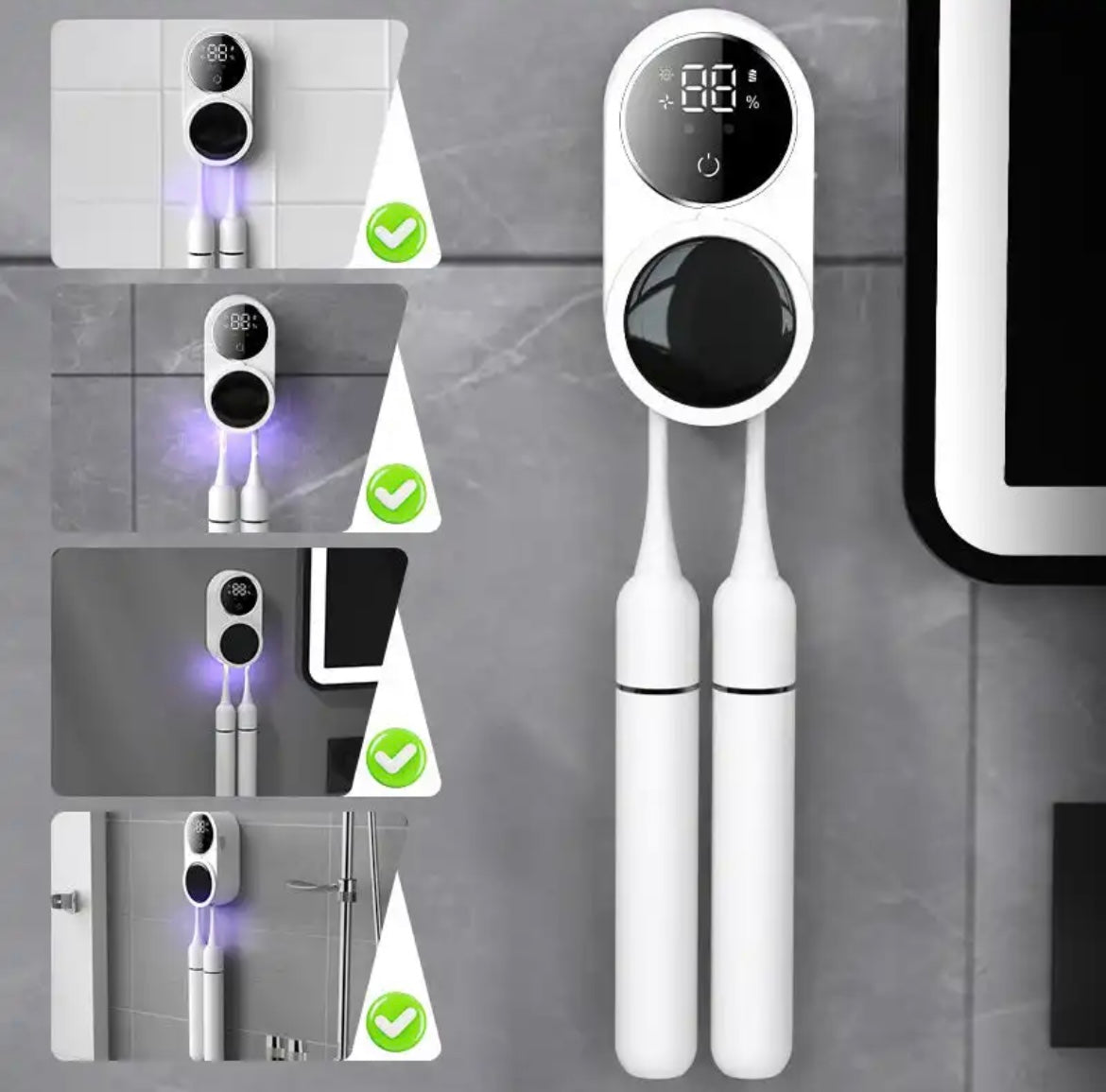 Smart UV Toothbrush Cleaner