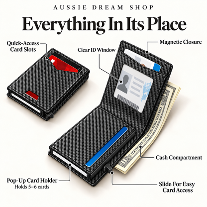 SlideCraft™ | Pop-Up RFID Wallet