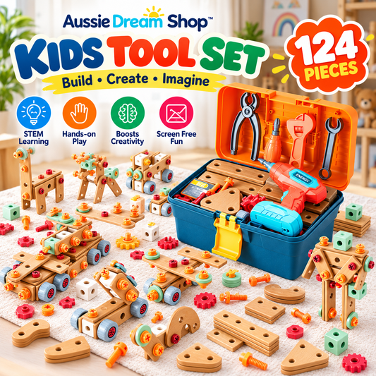 BuildBuddy™ 124-Piece Kids Tool Set