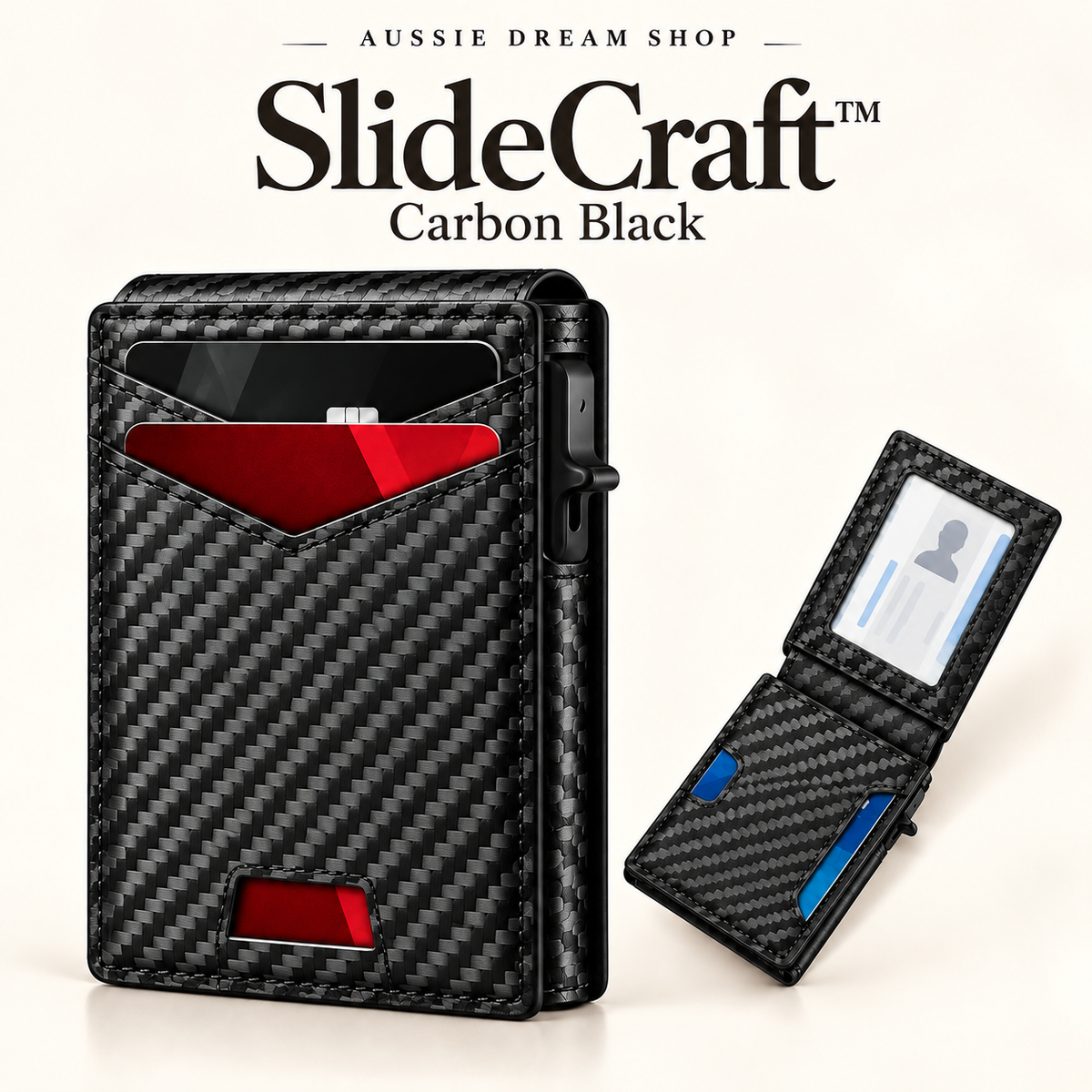 SlideCraft™ | Pop-Up RFID Wallet