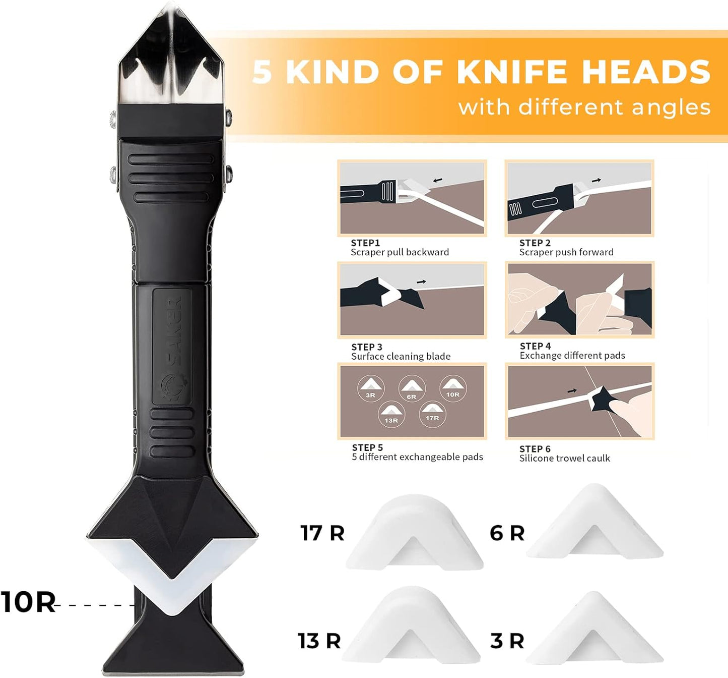 SealSmart™ 3-in-1 Pro Caulking Tool (11-Piece Kit)